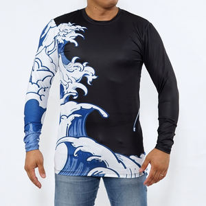 Rashguard de haute qualité pour hommes, protection solaire, vêtements de compression, manches longues, rashguard personnalisé pour hommes - Product Image 2