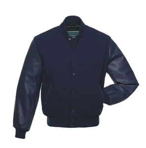 Veste universitaire en laine personnalisée OEM unisexe avec logo vintage, col rabattable, design réversible et respirant - Product Image 6