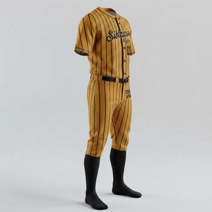 Ensemble de maillots de baseball pour entraînement sportif, entièrement boutonnés, personnalisables pour équipe, respirants, grandes tailles, sublimation, toucher doux, baseball et softball - Product Image 4