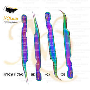 แหนบต่อขนตาสแตนเลสเกรดพรีเมียม สีรุ้ง 6 ชิ้น สำหรับมืออาชีพ ความแม่นยำสูง ป้องกันไฟฟ้าสถิตย์ สำหรับต่อขนตาแบบวอลลุ่ม - Product Image 3