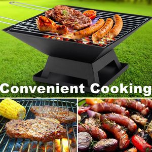 Braciere Portatile - Moderno Barbecue Quadrato, Stufa da Esterno e Caminetto da Giardino a Legna - Product Image 4