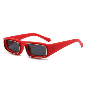 Lunettes de soleil tendance à monture carrée avec finition texturée, élégantes et prêtes pour les photos, protection UV transfrontalière - Product Image 3