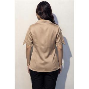 Chemise chic pour femme, best-seller, manches courtes, confortable, respirante et résistante au rétrécissement. Achetez directement auprès du fournisseur. - Product Image 3