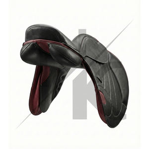 Silla de montar inglesa multiusos de cuero de vaca con estructura de madera para doma y salto, productos de carreras de caballos ingleses de la India - Product Image 5