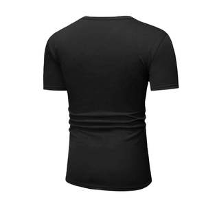 T-shirts pour hommes sur mesure, coupe ajustée, col en V, nouveau design, prix de gros, coton, coupe ample disponible, T-shirts pour hommes - Product Image 2