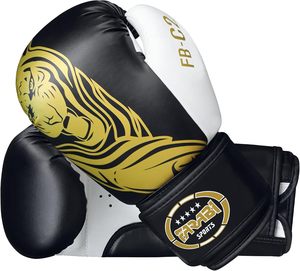 Guantes de Boxeo FARABI FB-C9 de Cuero PU Unisex, Guantes de Entrenamiento con Correa de Muñeca Ajustable de 2 cm, Diseño de Tigre, Artes Marciales, Muay Thai - Product Image 2