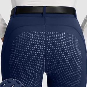 Nuevos pantalones de montar personalizados para mujer con agarre de silicona, mallas de equitación, diseños OEM personalizados, pantalones y pantalones de montar para jinetes. - Product Image 4
