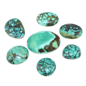 Natural Tibetan Turquoise Gemstone Cabochon Free Size Loose Stone Jewellery Making Supply Wholesale Manufacturer Custom Shape - Product Image 1