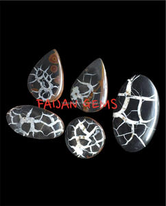 Cabujón de piedras preciosas sueltas SEPTRIAN negro Natural, colgante de joyería de cristal de todos los tamaños pulido, piedras preciosas de forma mixta para hacer - Product Image 3