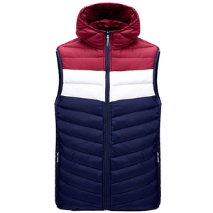Chaleco acolchado con capucha para hombre, sin mangas, con cremallera frontal, estilo reversible, chaqueta acolchada con paneles, chaleco acolchado con bolsillos. - Product Image 6