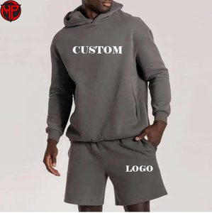 Conjunto de Sudadera con Capucha y Pantalones Cortos de Alta Calidad para Hombre, Estilo Urbano, Corte Holgado, Personalizado, de Dos Piezas, Sudadera con Capucha y Pantalones Cortos de Felpa - Product Image 2