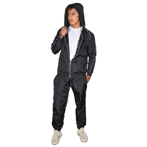 Clothes Factory Manufacturers Custom logo Lightweight Nylon Polyester Streetwear Unisex Reflective Hoodies <b>Pants</b> Set Men - Product Image 5