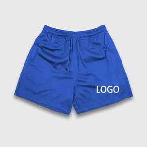 Shorts en maille verte unie pour homme, taille à cordon de serrage, respirants, décontractés, shorts de sport Bermuda - Product Image 5