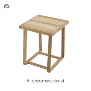 Mesa de Bar Cuadrada Moderna y Ligera de Madera de Teca Sólida para Exteriores, Jardín, Patio y Comedor - Product Image 5