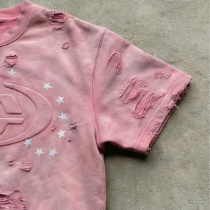 เสื้อยืดคอกลมโอเวอร์ไซส์สตรีทแวร์แบบยูนิเซ็กซ์ พิมพ์ลายโลโก้ 3 มิติ แบบนูน  สำหรับฤดูร้อน ขายส่ง ปรับแต่งได้ตามต้องการ - Product Image 3