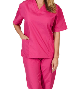 Uniforme de Enfermera, Traje de Trabajo para Personal de Hospital, Tejido de Punto 100% Algodón, Transpirable, Cómodo, Unisex, Color y Logotipo Personalizables, Alta Calidad - Product Image 1