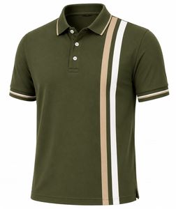 T-shirt en jersey respirant pour homme, en polyester/coton, à manches courtes, tricoté, décontracté, gris, beige, blanc - Product Image 5