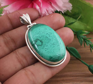 Collar Unisex con Colgante Grande de Circonita Natural, Plata de Ley 925, Chapado en Platino, Joyería Vintage con Piedras Preciosas, Dijes Hechos a Mano de Mohave - Product Image 2