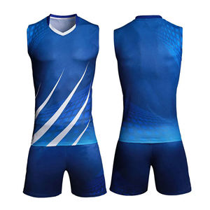 Uniformes de Voleibol Personalizados con Sublimación para Hombre y Mujer, Camisetas Holgadas Tradicionales en Colores Azul, Negro y Morado para Equipos Deportivos - Product Image 1