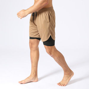Shorts Bermuda Sportifs Noirs pour Hommes à Taille Mi-Haute avec Cordon de Serrage, Poches Latérales, Tissu Polyester à Séchage Rapide - Product Image 2