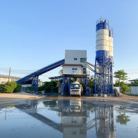 Impianto di Produzione di Calcestruzzo Controllato da PLC, Alimentato a Diesel, da 25m3/h a 240m3/h, Impianto di Miscelazione Mobile Automatico