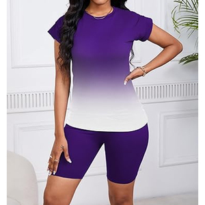Women Summer Casual Oversized T Shirt and Biker Shorts 2 Piece <b>Set</b> Solid Color Lounge Wear Outfit Wholesale - Product Image 3