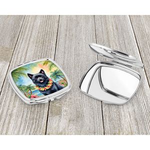 Schipperke Luau Compact Travel Makeup <b>Mirror</b> Handheld Folding <b>Pocket</b> Decorative <b>Mirror</b> for Women and Girls Gift - Product Image 3