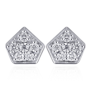 ต่างหูเพชรทรงเหลี่ยม Dearest Dazzle Diamond Studs ตัวเรือนทองคำแท้ 18K เครื่องประดับหมั้นสุดคลาสสิกสำหรับผู้หญิง - Product Image 1