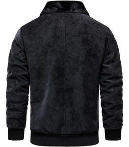 Chaqueta Acolchada de Mujer en Cuero Sintético Negro, Cuello Alto, Cierre de un Solo Botón, Estilo Motero, Casual y Cómoda - Product Image 2