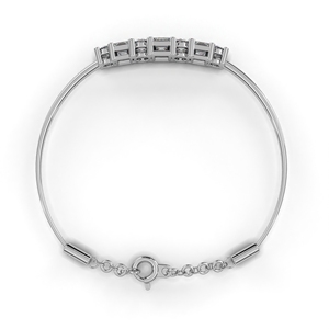 Classic Yellow Gold Tennis <b>Bracelet</b> With Round Moissanite Stones Claw Set For Women Wedding Jewelry - Product Image 6