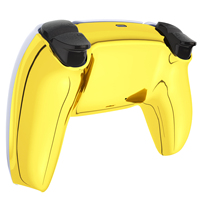 Coque arrière de remplacement dorée pour manette PS5, coque chromée
