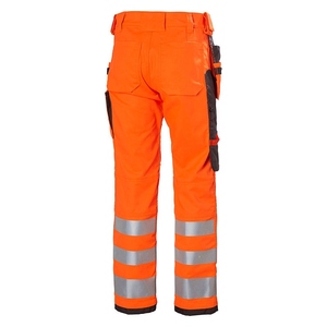Pantalones de Trabajo de Alta Visibilidad Color Naranja con Franjas Reflectantes y Cierre de Cremallera en las Piernas para Mayor Seguridad - Product Image 2