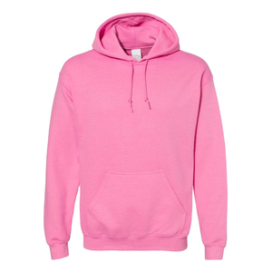 Sudadera con capucha rosa 100% algodón polar, corte regular informal, color liso, con bolsillo, para otoño, unisex. - Product Image 1