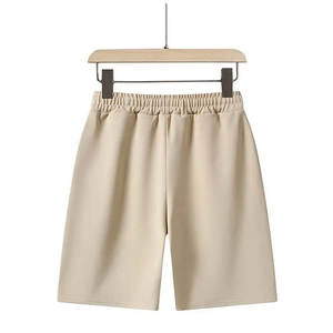 Conjunto de Pantalones Cortos Casuales de Verano para Hombre, de Alta Calidad, Transpirables, 100% Algodón, Antiarrugas, Camiseta de Manga Corta, Pantalones Cortos Sólidos - Product Image 5