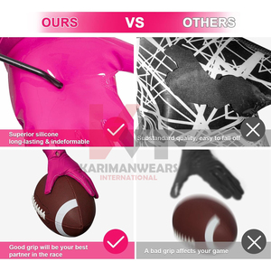 Gants de football américain à marque privée, adhérence supérieure, pour l'entraînement, production en gros, personnalisation de la marque pour détaillants, importateurs, marques - Product Image 3