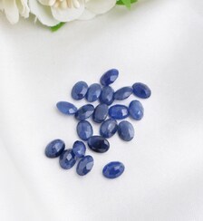 Saphir bleu naturel de 22,25 carats, 20 pièces, taille ovale facettée, pierre naturelle en vrac pour la création de bijoux fins - Product Image 3