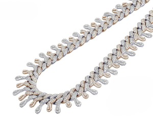 Exclusive <b>Silver</b> Plated Cuban Link Chain with Moissanite Diamonds Designer Iced Out <b>Necklace</b> Jewelry <b>for</b> <b>Mens</b> Hip Hop Collection - Product Image 5