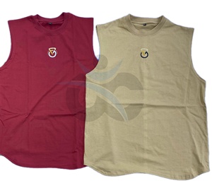 Camiseta sin mangas negra con logo personalizado ORCAFITS, informal, deportiva, para correr, gimnasio, para hombre, estilo bóxer, de algodón acanalado suave. - Product Image 5
