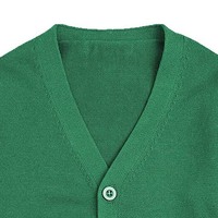 Damen Grüne Strickjacke Langarm V-Ausschnitt Knopfleiste Vorne Klassischer Stil Ganzjahres-Tragbar Top Trendige Damen-Cardigans