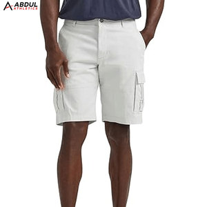 Shorts cargo confortables pour hommes avec taille élastique et coupe ample, idéaux pour les voyages et les activités quotidiennes - Product Image 1