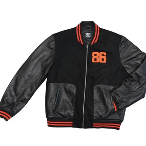 Men's XS Size Winter <b>Wool</b> Viscose Jacket Breathable Waterproof Varsity Style Hooded Collarless Design Logo Decorated Baseball - Product Image 1