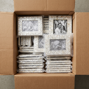 Cadre photo artisanal en gros, personnalisé OEM ODM, mosaïque géométrique étoile MOP, cadre photo rectangulaire DECORYUG - Product Image 4
