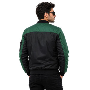 Custom Men's Green Black Bomber <b>Jacket</b> Windproof <b>Zip</b> <b>Up</b> Casual Flight <b>Jacket</b> Polyester Winter Outdoor Coat OEM ODM Manufacturer - Product Image 4