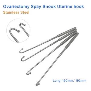 Crochet utérin pour ovariectomie et stérilisation animale, pour chiens et chats, instrument chirurgical orthopédique vétérinaire, 1 pièce, acier inoxydable - Product Image 5