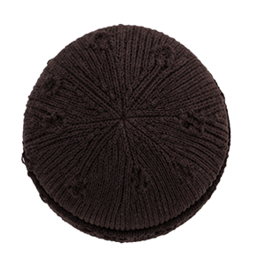 Bonnet Unisexe Streetwear Personnalisé avec Logo de Marque, Bonnet Tricoté Effet Vieilli avec Anneaux Métalliques, Chapeau de Mode Alternative en Gros - Product Image 3