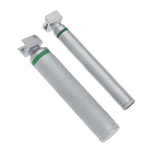 ชุดกล้องส่องตรวจกล่องเสียงแบบไฟเบอร์ออปติกดีลักซ์ 9 ใบมีด (แบบตรงและแบบโค้ง) ด้ามจับ LED 2 ดวง เครื่องมือผ่าตัดเหล็ก ได้รับการรับรองมาตรฐาน CE SurgiRight - Product Image 2