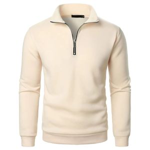 Suéter Premium para Hombre con Cierre de Cremallera de un Cuarto - Sudadera Casual de Corte Ajustado con Media Cremallera para Otoño e Invierno - Product Image 6
