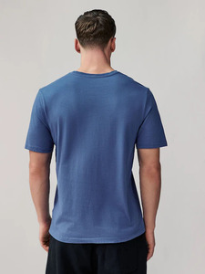 เสื้อยืดคอกลมทรงหลวมสำหรับผู้ชาย ผ้าฝ้าย 100% แห้งเร็ว สไตล์ลำลอง สำหรับเล่นกีฬา  สามารถปรับแต่งแบรนด์และโลโก้ด้านหน้าได้ - Product Image 3