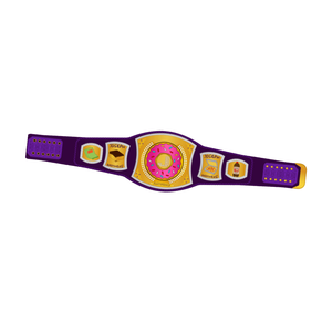 Ceinture de championnat personnalisée sur le thème des beignets, ceinture de lutte unique et personnalisée avec un design coloré pour les fans et les collectionneurs - Product Image 6