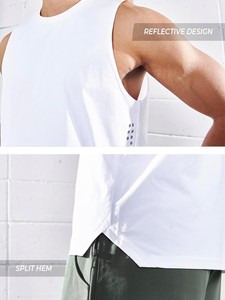 High Quality Men's <b>Muscle</b> Tank Top Breathable Eco-Friendly Anti-UV Spandex/Cotton Workout Gym <b>Vest</b> Performance Activewear - Product Image 4